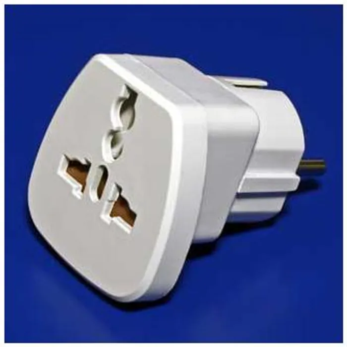 Hlavný obrázok produktu 230V Cestovní adaptér, CEE7 (vidlice)-zásuvka, 0, bílý, pro zahraniční přístroje