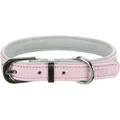 Ďalší obrázok produktu Active Comfort kožený obojok s kamienkami - ružová S:23-28 cm/15 mm