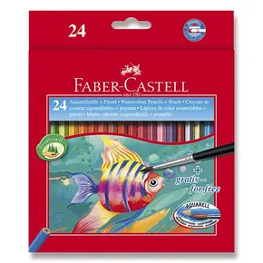Akvarelové pastelky Faber-Castell 24 farieb + štetec