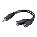 Ďalší obrázok produktu Audio Rozdvojka, Jack (3,5 mm) M-Jack (3,5 mm) 2x F, 0.2, stereo, čierna, s káblikom
