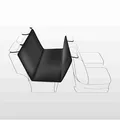 Ďalší obrázok produktu Autopoťah nylon/flís, čierny s béžovými packami 1,40 x 1,45 m