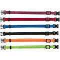 Ďalší obrázok produktu Balenie nylon.rozoznávacích obojkov pre šteňatá M-L 22-35cm/10mm čn, čv, md, zel, or, fi