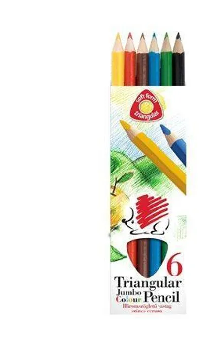 Hlavný obrázok produktu Pastelky ICO Ježek Jumbo, trojhranné, 6 barev