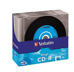 CD-R 700 MB, 80 minút, 52x, vinyl, DLP Crystal AZO, Verbatim, slim box