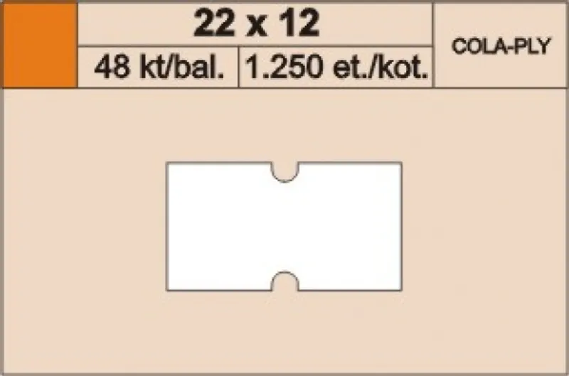 Hlavný obrázok produktu Cenové etikety 22x12 cola ply oranžové