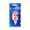 Ďalší obrázok produktu Číslová sviečka "6" 75mm [1 ks]
