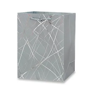 Darčeková papierová taška - veľkosť XS, silver