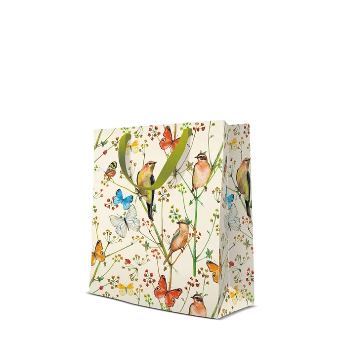Hlavný obrázok produktu Dárková taška středně velká - Birds and Butterflies 20x10x25 cm
