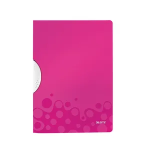 Dosky s klipom Leitz WOW, PP, ružová