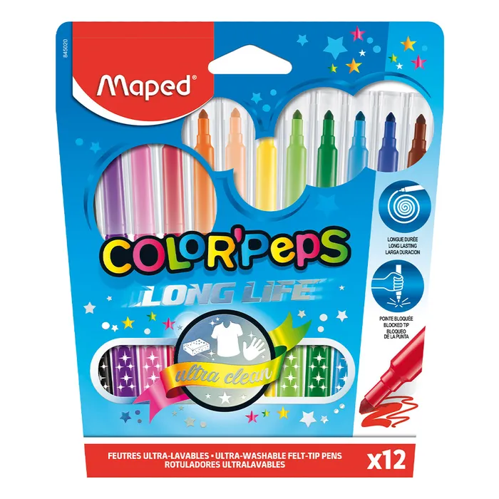 Hlavný obrázok produktu Dětské fixy Maped Color´Peps Long Life, 12 barev