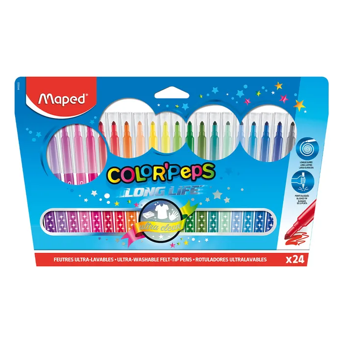Hlavný obrázok produktu Dětské fixy Maped Color´Peps Long Life, 24 barev
