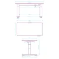 Ďalší obrázok produktu Dětský pracovný stôl, elektricky nastaviteľná výška, čierna doska, 120X60 cm, 55-81 cm, PU