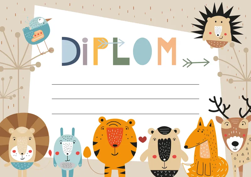 Hlavný obrázok produktu Diplom A5 - Zvířátka