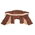 Ďalší obrázok produktu Drevený domček rohový THORDIS pre činčilu, morča 35 x 15 x 37/37 cm