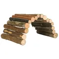 Ďalší obrázok produktu Drevený most z okrúhlych drievok, pre myši a škrečky, 22 x 10 cm