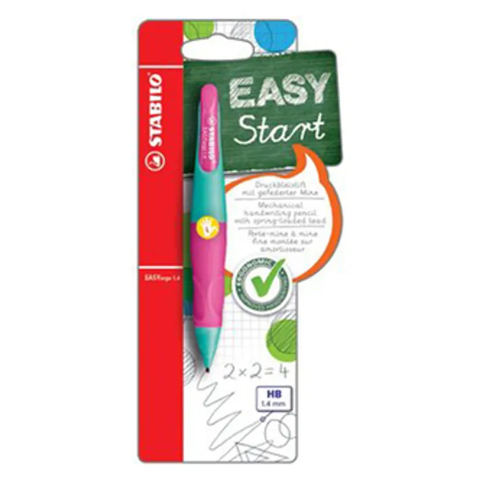 Hlavný obrázok produktu Ergonomická mechanická tužka pro leváky STABILO EASYergo 1.4 tyrkysová/růžová - HB