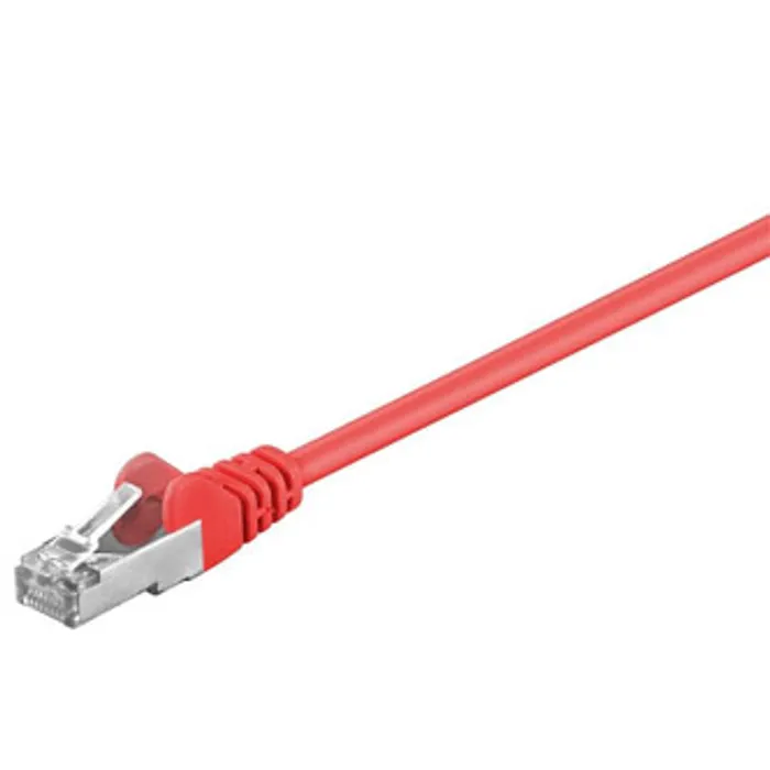 Hlavný obrázok produktu FTP patchcord, Cat.5e, RJ45 M-0.25m, stíněný, červený, economy