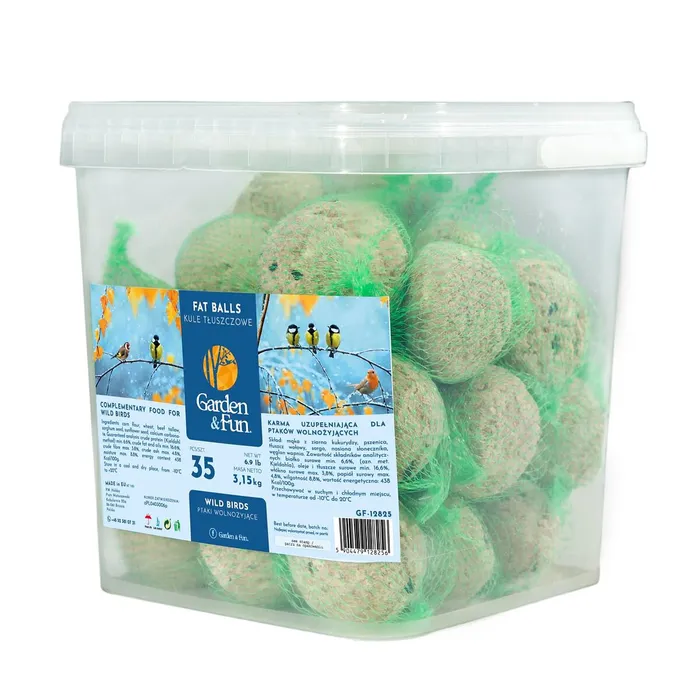 Hlavný obrázok produktu GARDEN FUN balení lojových koulí pro ptáky á 90g v kyblíku (35 ks v bal)