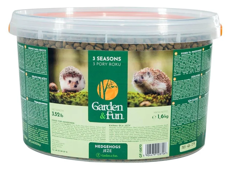 Hlavný obrázok produktu GARDEN FUN krmivo pro volně žijící ježky kyblík 1,6 kg