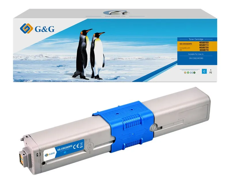 Hlavný obrázok produktu G&G kompatibilní toner s 46508711, cyan, 3000str., NT-COC332XFC, pro OKI C332, MC363, N