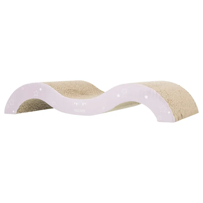 Hlavný obrázok produktu JUNIOR škrabací vlna karton 38 x 7 x 18 cm světlá lila/mátová