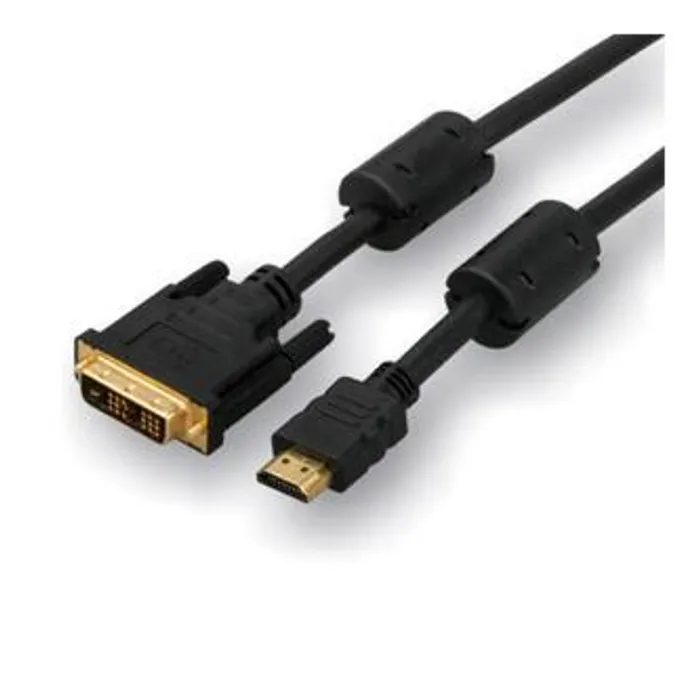 Hlavný obrázok produktu Kabel DVI (18+1) M- HDMI M, 2m, zlacené konektory, černá, Logo, blistr