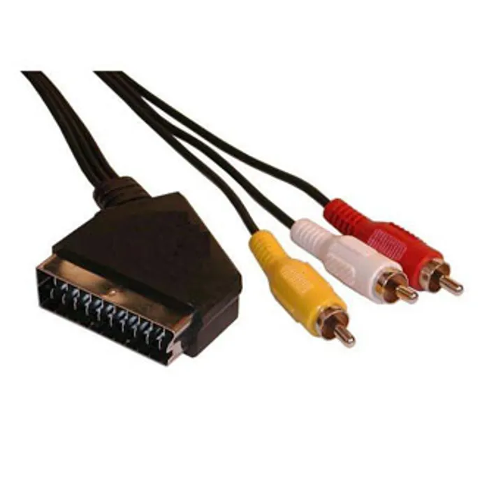 Hlavný obrázok produktu Kabel SCART M- Cinch 3x M, SCART-CINCH, 3m, černá