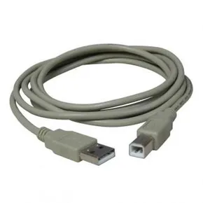 USB kábel (2.0), USB A M - USB B M, 5m, čierny, Logo