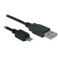 Ďalší obrázok produktu USB kábel (2.0), USB A M - microUSB M, 0.6m, čierny, Logo