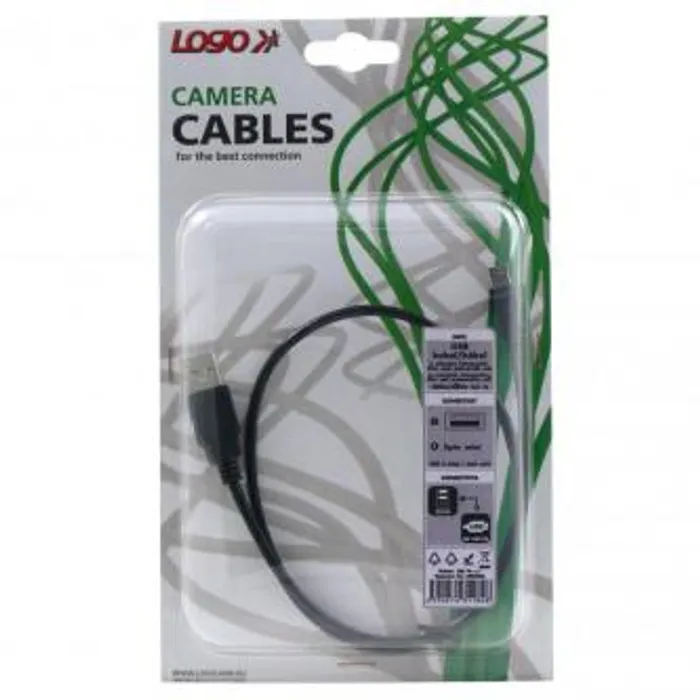 Hlavný obrázok produktu Kabel USB (2.0), USB A M- USB mini M (5 pin), 0.6m, černý, Logo, blistr