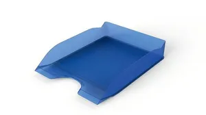 Kancelárska odkladacia priečka Durable Basic, priehľadná - modrá