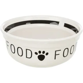 Keramická miska FOOD, biela/čierna0,25 l/ o 13 cm