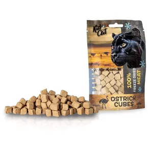 KIDCAT SUPER PREMIUM 100% freeze dried OSTRICH CUBES - pštrosie mäso mrazom sušené, 25 g