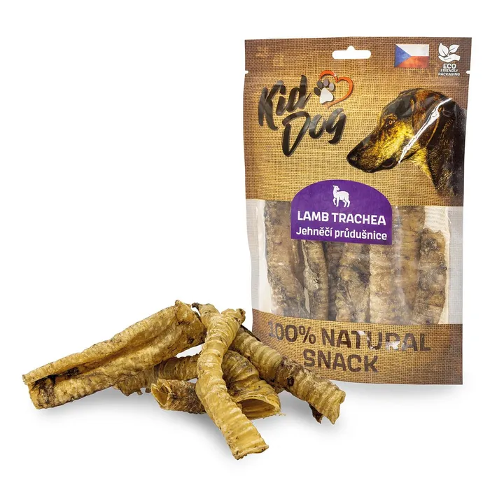 Hlavný obrázok produktu KIDDOG 100% Natural Snack, jehněčí průdušnice (hrtan) 10 - 12 cm / 100 g