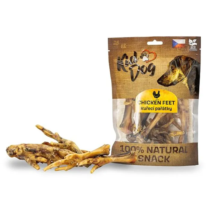 Hlavný obrázok produktu KIDDOG 100% Natural Snack, kuřecí pařátky "L",  250 g (23-24 ks)