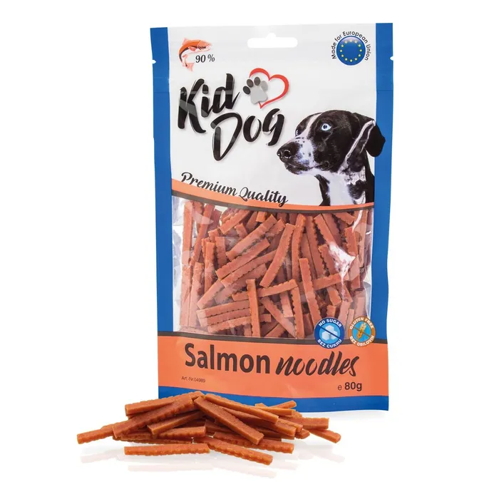 Hlavný obrázok produktu KIDDOG masové nudličky - losos pro malé psy a kočky 80 g