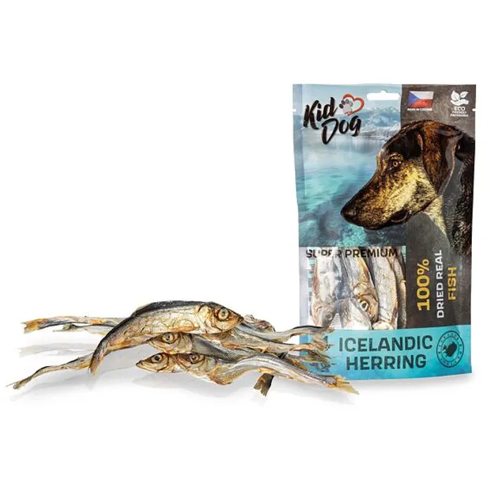 Hlavný obrázok produktu KIDDOG SUPER PREMIUM 100% dried real fish - islandský herinek 100 g
