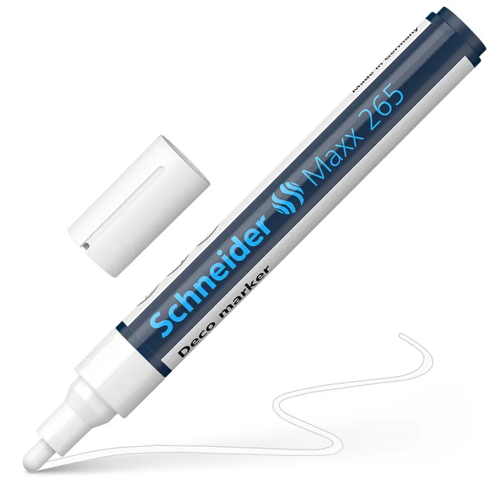 Hlavný obrázok produktu Křídový popisovač "Maxx 265", bílá, 2-3mm, tekutý, SCHNEIDER