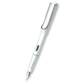 Plniace pero Lamy Safari Shiny White, hrot M