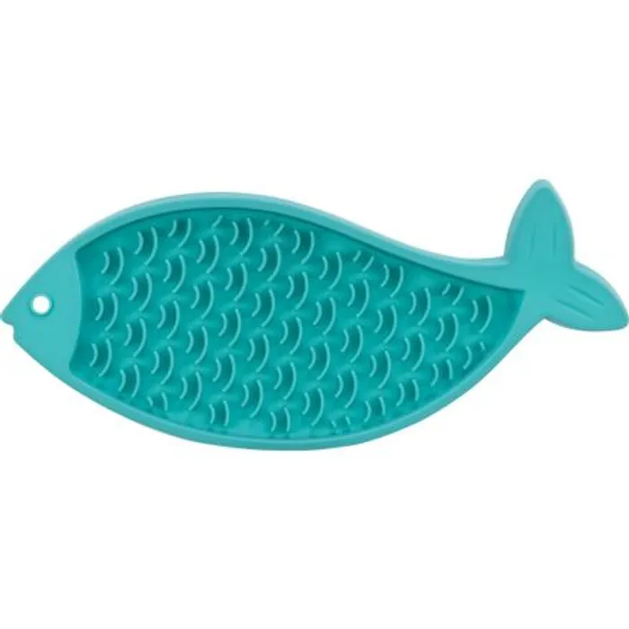 Hlavný obrázok produktu Lick’n'Snack RYBA - podložka k pomalému krmení, 28 cm, petrolejová