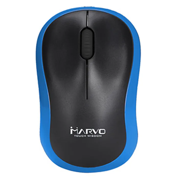 Hlavný obrázok produktu Marvo Myš DWM100BL, 1000DPI, 2.4 [GHz], optika, 3tl., 1 kolečko, bezdrátová, černo-modrá,