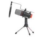 Ďalší obrázok produktu Marvo, streamovací mikrofón, MIC-02, bez regulácie hlasitosti, čierny, s tripodom