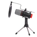 Ďalší obrázok produktu Marvo, streamovací mikrofón, MIC-02, bez regulácie hlasitosti, čierny, s tripodom