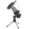 Ďalší obrázok produktu Marvo, streamovací mikrofón, MIC-02, bez regulácie hlasitosti, čierny, s tripodom