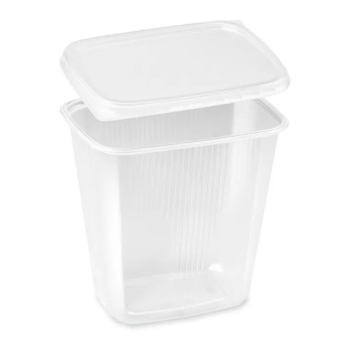 Hlavný obrázok produktu Miska hranatá průhledná 500 ml + víčko (PP) [2 x 250 ks]