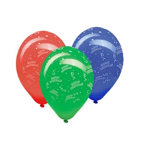 Nafukovací balónik HAPPY BIRTHDAY farebný mix priemer 30cm `L` [100 ks]