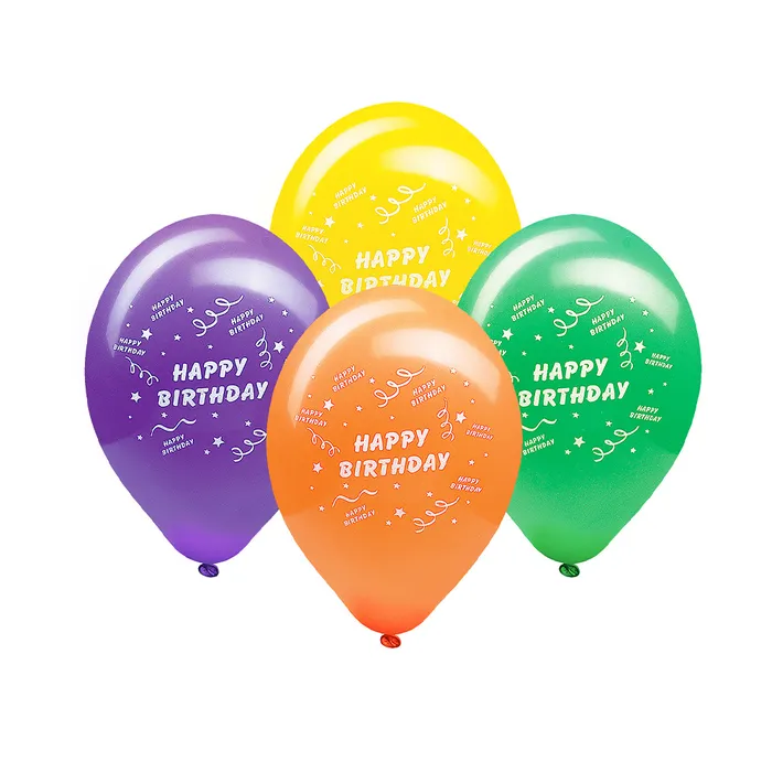 Hlavný obrázok produktu Nafukovací balónky WIMEX Happy Birthday M, 25 cm, mix barev, 100 ks
