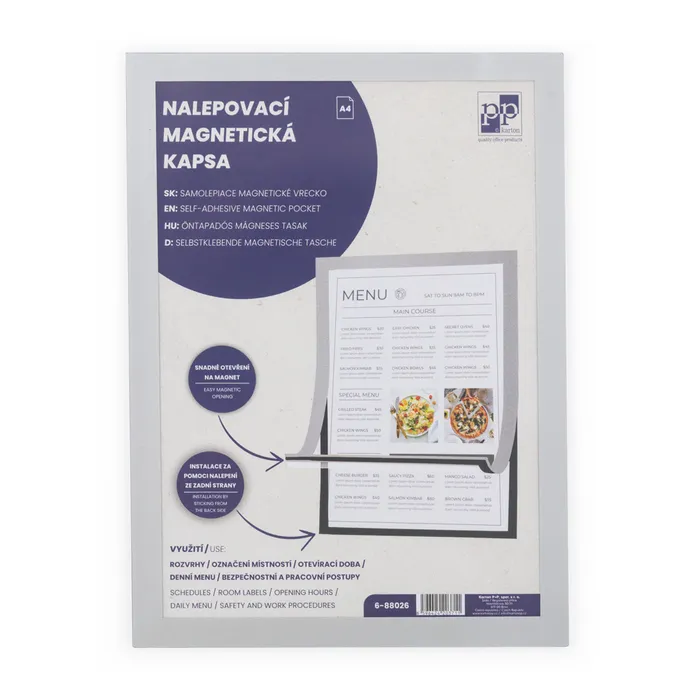 Hlavný obrázok produktu Nalepovací magnetická kapsa A4 stříbrná