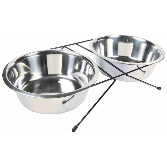 Hlavný obrázok produktu Nerez stojánek + 2 misky 200ml/10cm