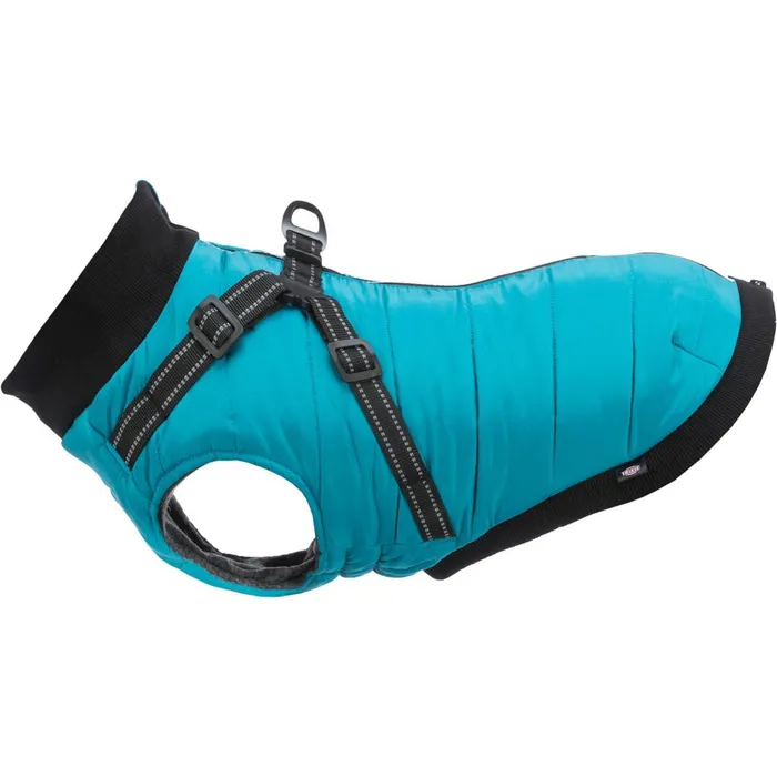 Hlavný obrázok produktu Obleček PONTIS - vesta s postrojem, tyrkysová XXS: 24cm, hruď: 40-44cm, krk: 30cm